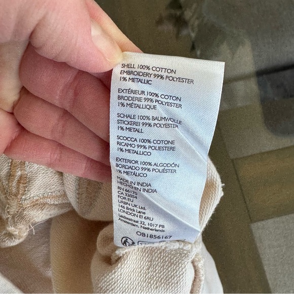 NWT! Anthropologie Embroidered Sweatshirt Bead
Embellishments - Cream Neutral - Picture 3 of 10